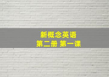 新概念英语 第二册 第一课